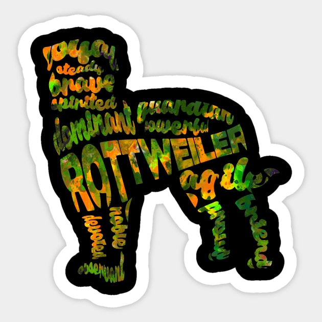 Rottweiler Sticker by inspirowl